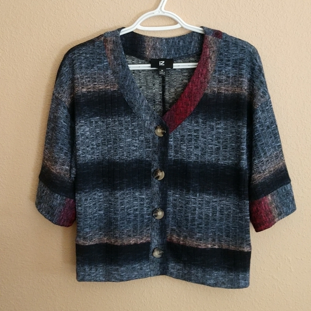IZ Byer Women's Blue & Red Crop Top Size M